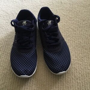 New Balance Dark Blue Sneakers with White Dots